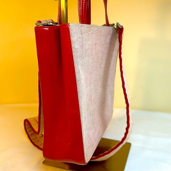 Prada Leather & Fabric Structured Bag w/Removable Prada Shoulder Strap - Picture 4 of 16